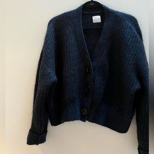 Anine Bing navy knit cardigan
